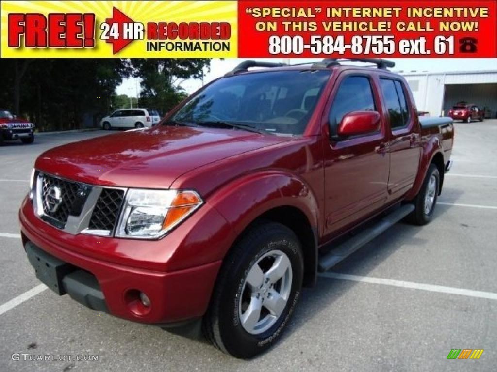 2008 Frontier LE Crew Cab - Red Brawn / Beige photo #1