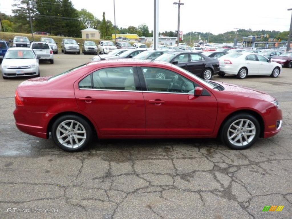 2010 Red Candy Metallic Ford Fusion Sel V6 36622624 Photo 5