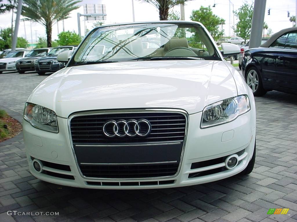 2008 A4 2.0T Cabriolet - Ibis White / Beige photo #8