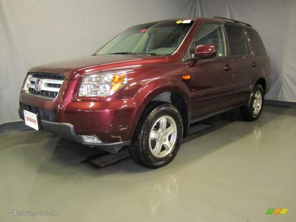 2008 Pilot EX 4WD - Dark Cherry Pearl / Gray photo #1