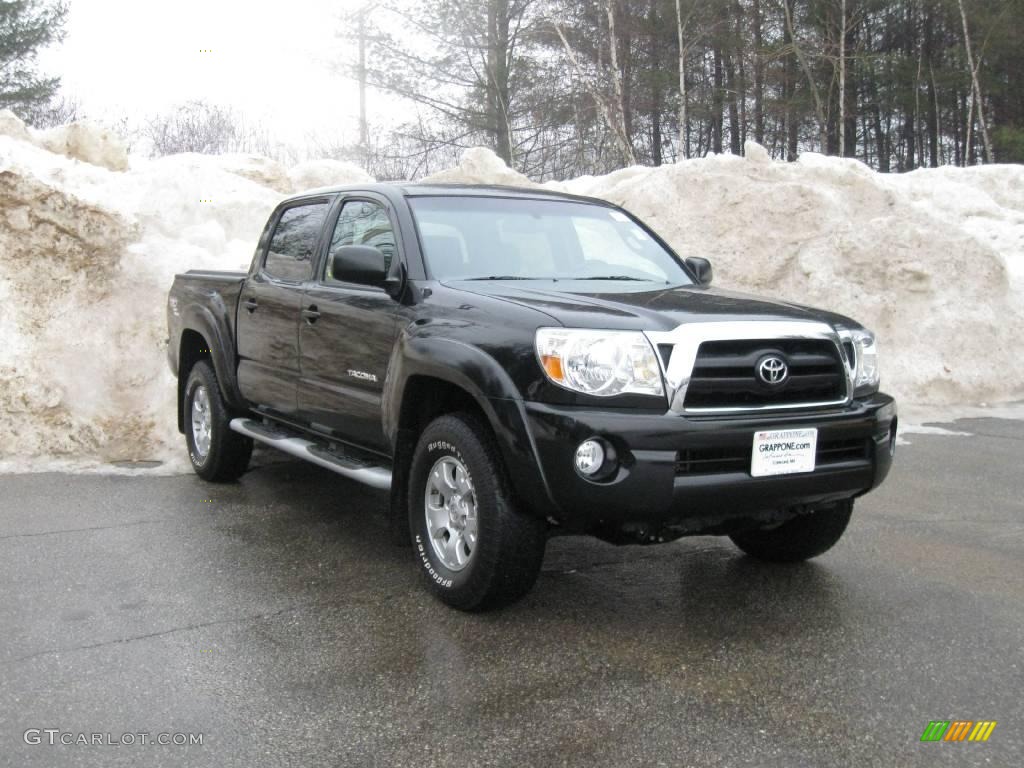 2008 Tacoma V6 SR5 Double Cab 4x4 - Black Sand Pearl / Graphite Gray photo #1