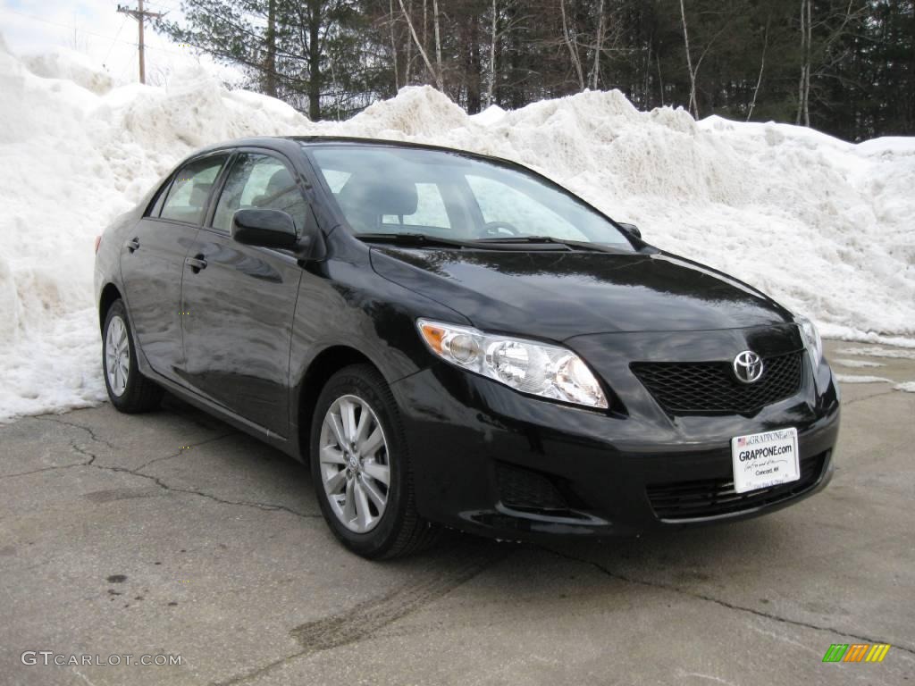 2009 Corolla LE - Black Sand Pearl / Bisque photo #1