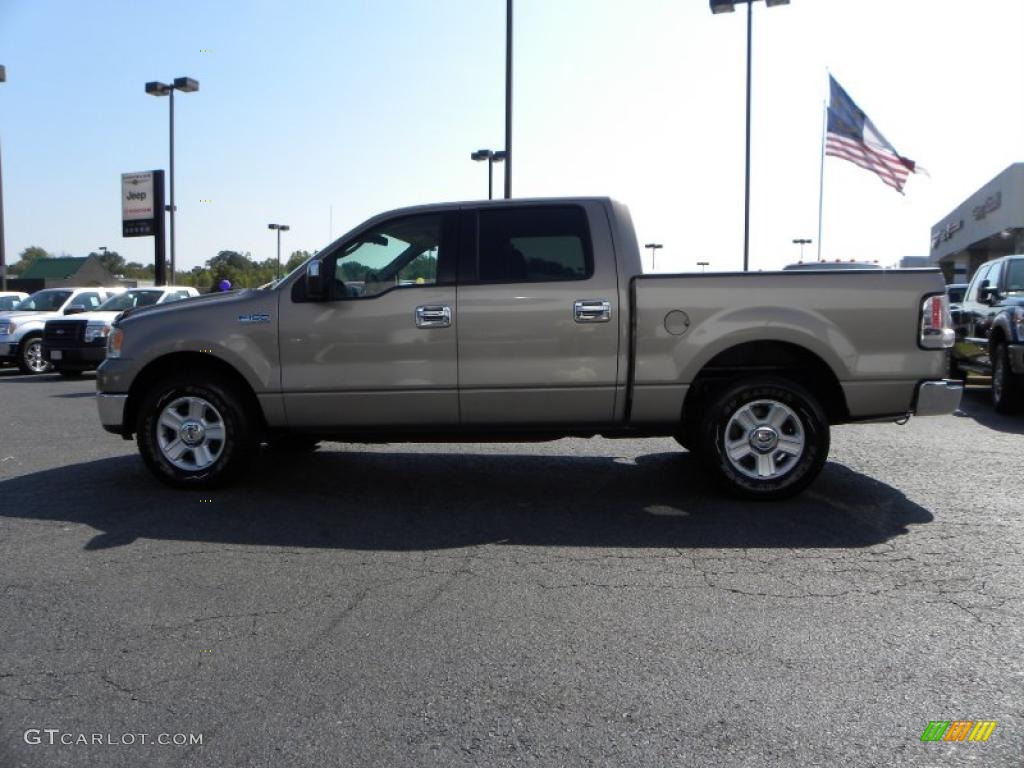 2005 F150 XLT SuperCrew - Arizona Beige Metallic / Tan photo #5