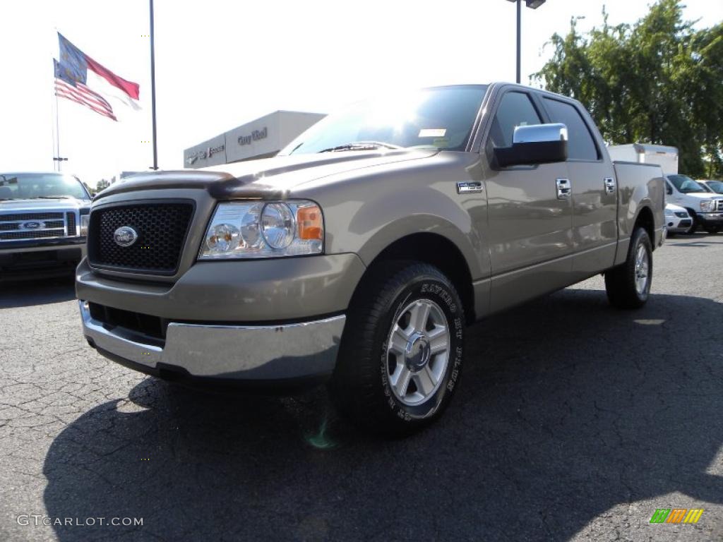 2005 F150 XLT SuperCrew - Arizona Beige Metallic / Tan photo #6