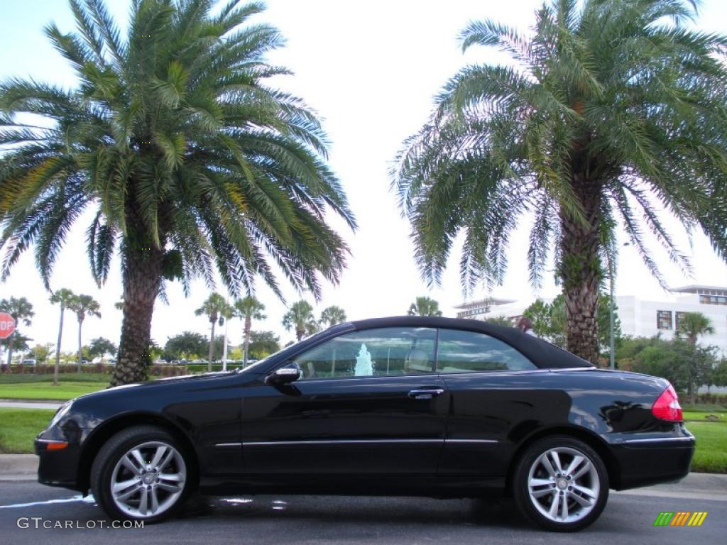 2008 CLK 350 Cabriolet - Black / Stone photo #1