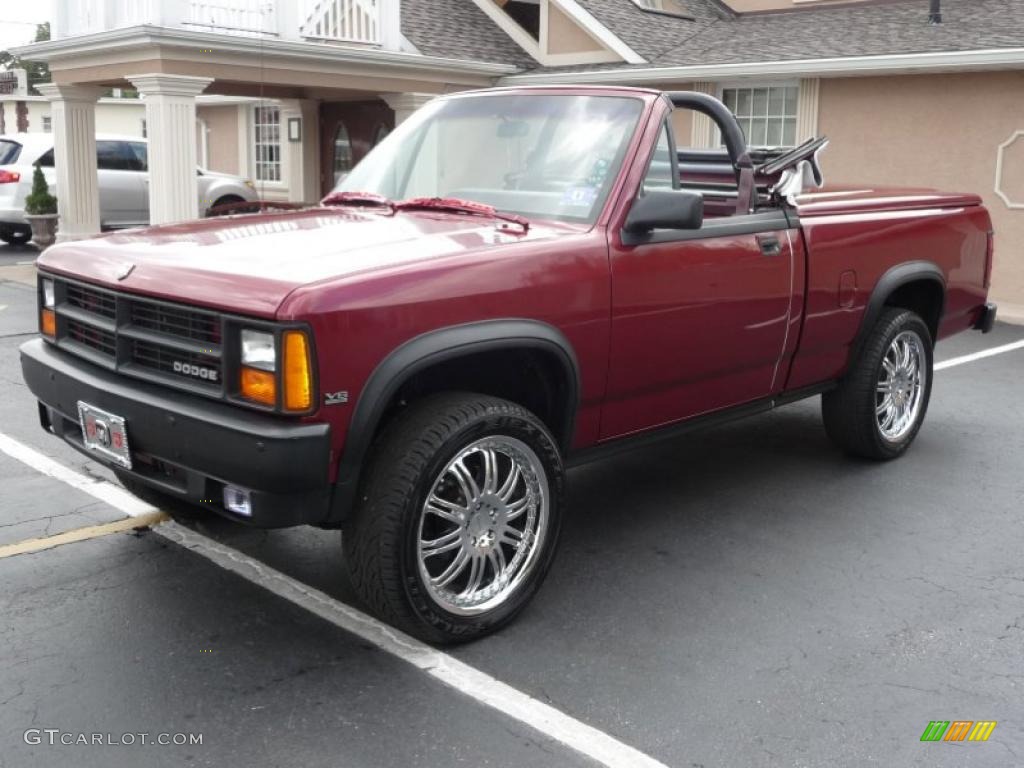 1989 Dakota Sport Convertible 4x4 - Red / Red photo #1