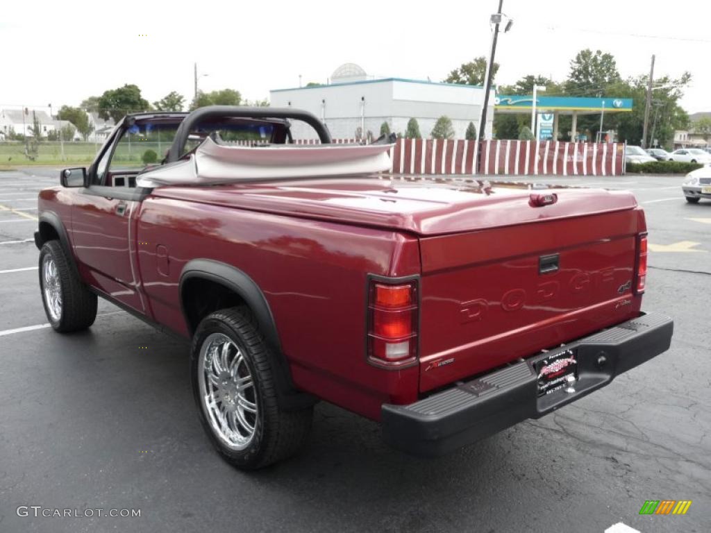 1989 Dakota Sport Convertible 4x4 - Red / Red photo #4