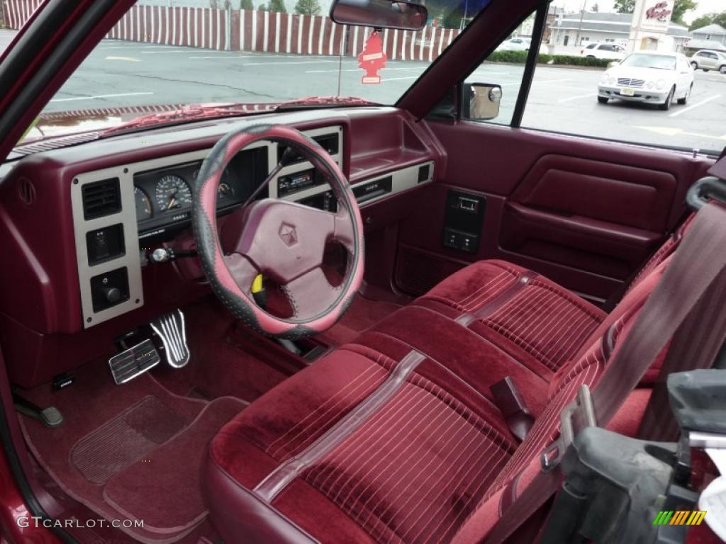 1989 Red Dodge Dakota Sport Regular Cab 4x4 Custom