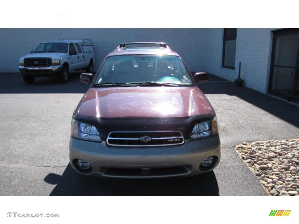 2001 Outback L.L.Bean Edition Wagon - Winestone Red Pearl / Beige photo #2