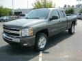 2011 Steel Green Metallic Chevrolet Silverado 1500 LT Extended Cab  photo #4