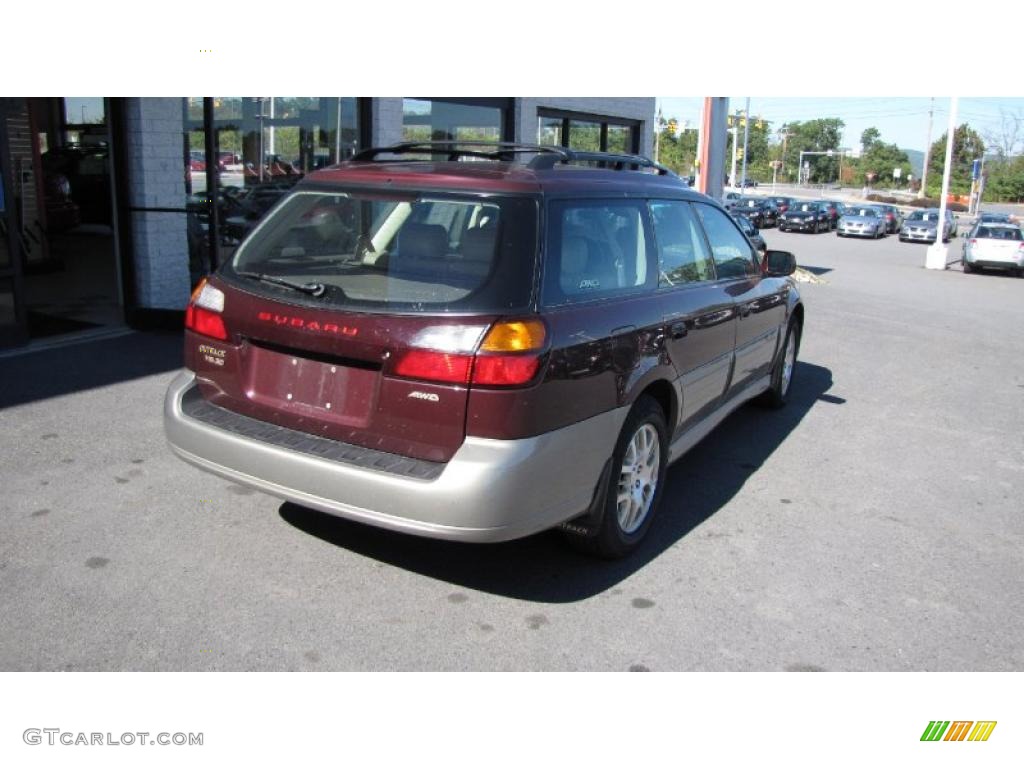2001 Outback L.L.Bean Edition Wagon - Winestone Red Pearl / Beige photo #6