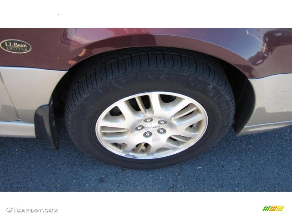 2001 Outback L.L.Bean Edition Wagon - Winestone Red Pearl / Beige photo #19