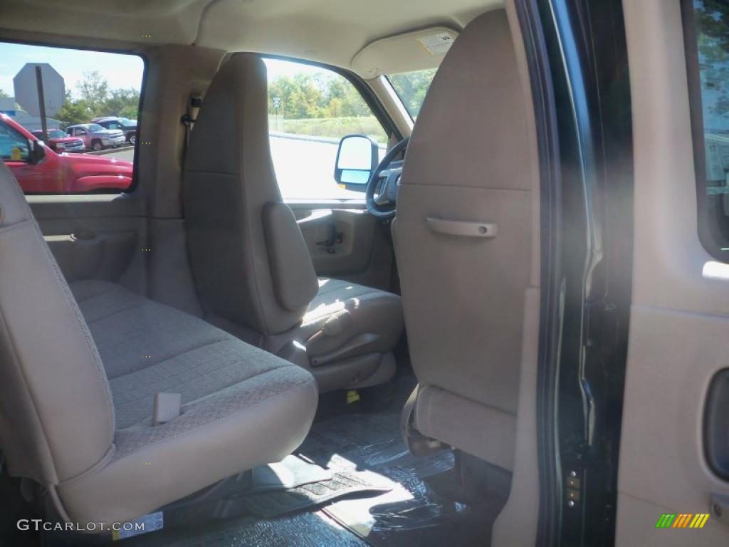 2010 Express LT 1500 AWD Passenger Van - Dark Green Metallic / Neutral photo #15