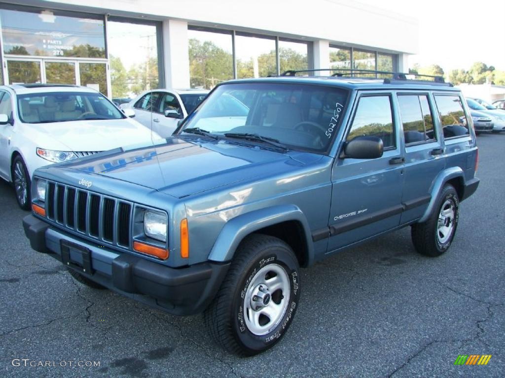 1999 Cherokee Sport 4x4 - Gunmetal Pearl / Agate photo #2