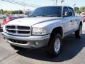 2002 Bright Silver Metallic Dodge Dakota SLT Quad Cab 4x4  photo #3