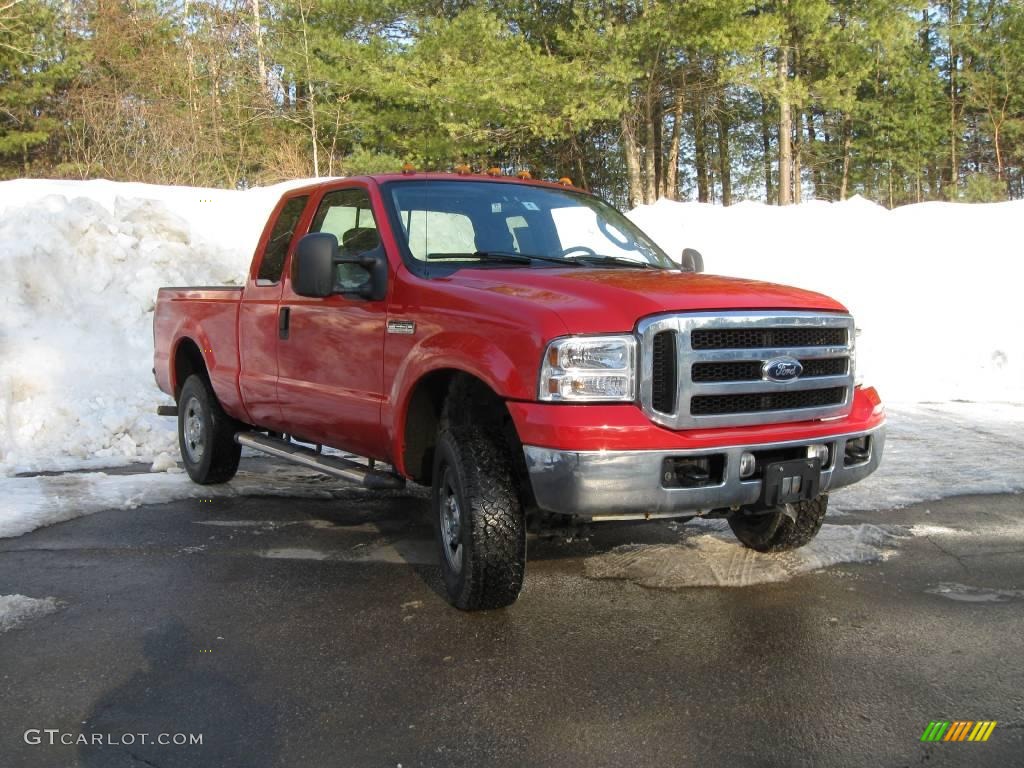 2006 F250 Super Duty FX4 SuperCab 4x4 - Red Clearcoat / Tan photo #1