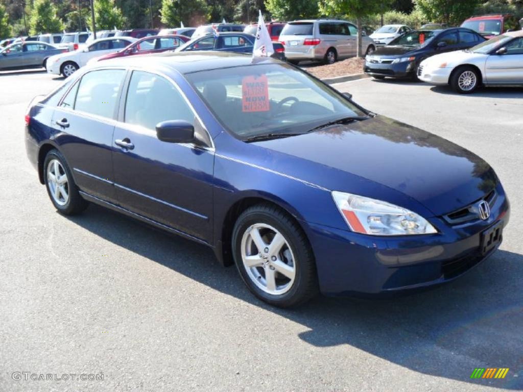 2003 Accord EX Sedan - Eternal Blue Pearl / Gray photo #4