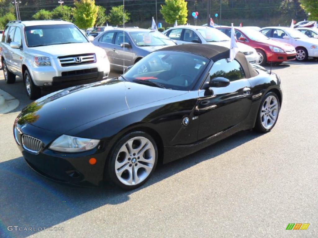 2005 Z4 3.0i Roadster - Jet Black / Black photo #1