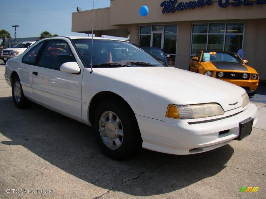 1993 Thunderbird LX - Oxford White / Red photo #2