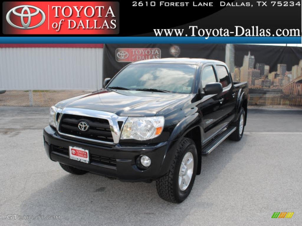 2008 Tacoma V6 SR5 PreRunner Double Cab - Black Sand Pearl / Graphite Gray photo #1