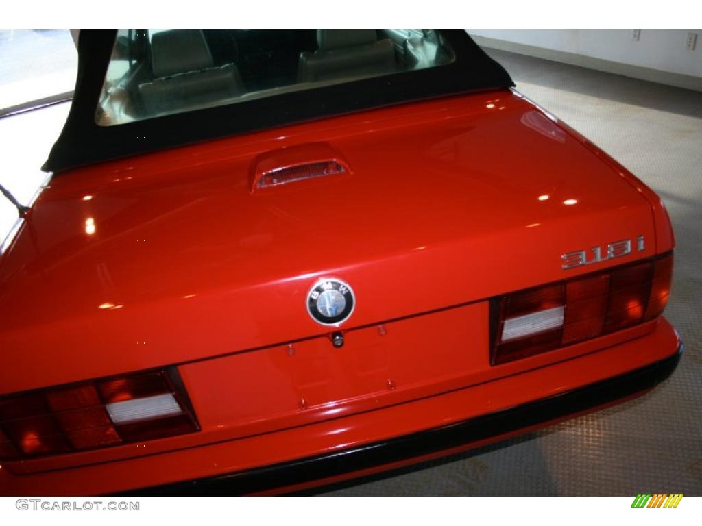 1992 3 Series 318i Convertible - Brilliant Red / Tan photo #14