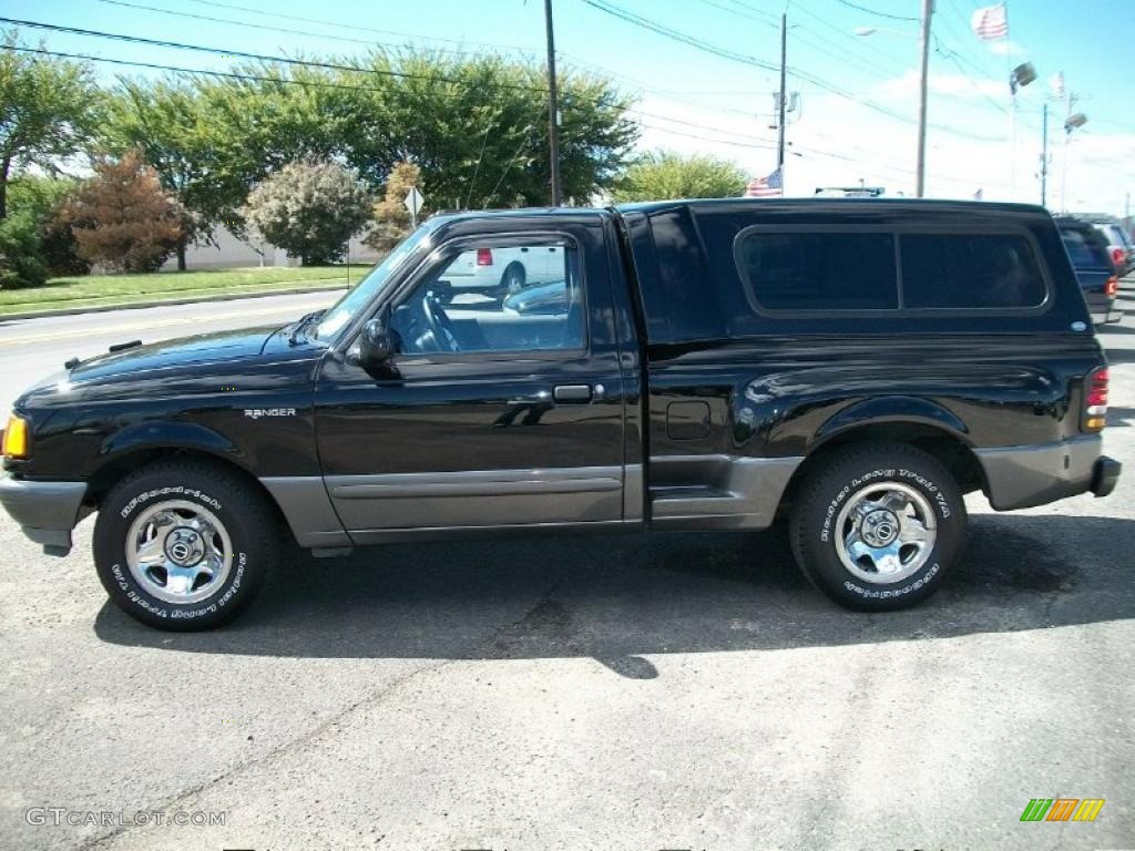 1993 Ranger XL Regular Cab - Raven Black / Grey photo #3