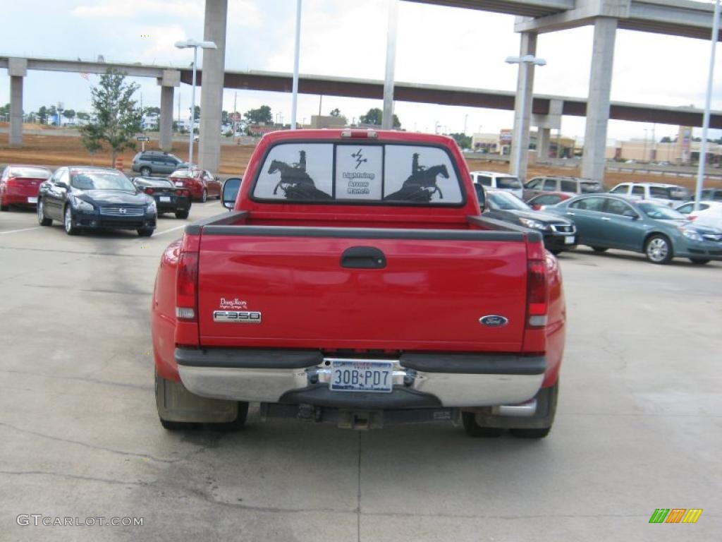 2006 F350 Super Duty Lariat Crew Cab Dually - Red Clearcoat / Tan photo #4