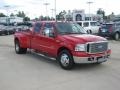 2006 Red Clearcoat Ford F350 Super Duty Lariat Crew Cab Dually  photo #7