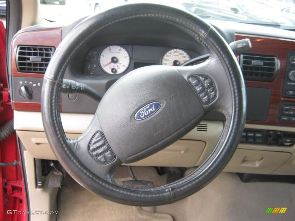 2006 F350 Super Duty Lariat Crew Cab Dually - Red Clearcoat / Tan photo #10