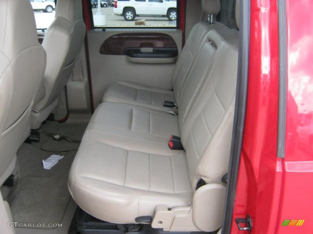 2006 F350 Super Duty Lariat Crew Cab Dually - Red Clearcoat / Tan photo #14