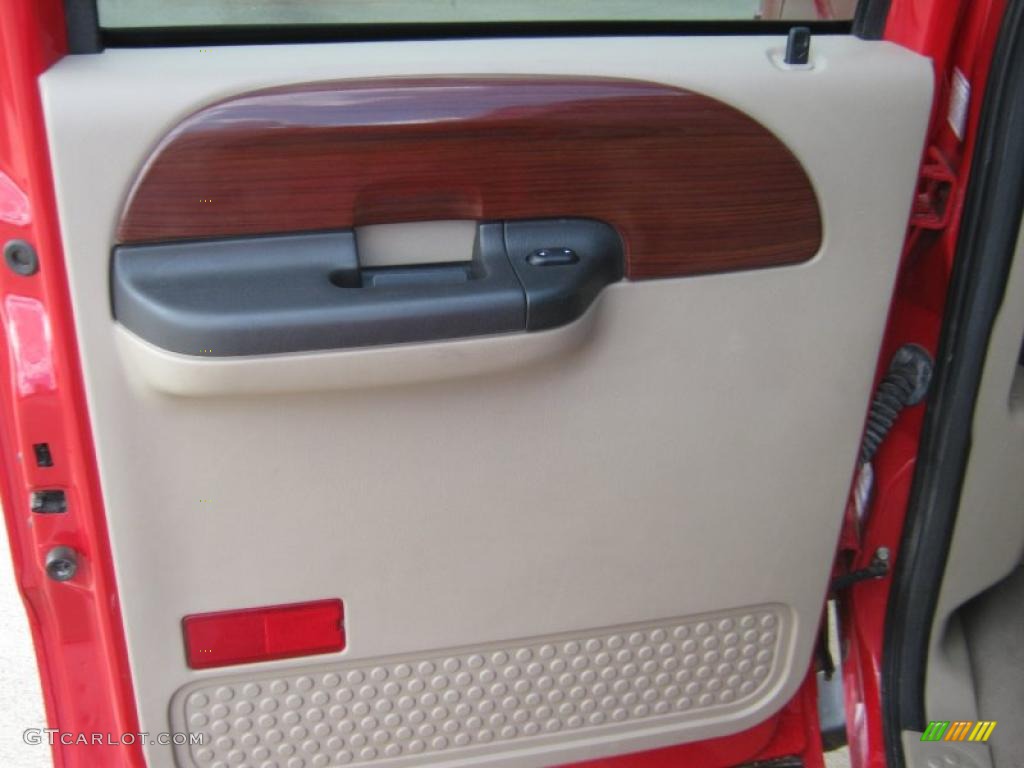 2006 F350 Super Duty Lariat Crew Cab Dually - Red Clearcoat / Tan photo #16