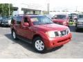 2005 Red Brawn Pearl Nissan Pathfinder LE 4x4  photo #3