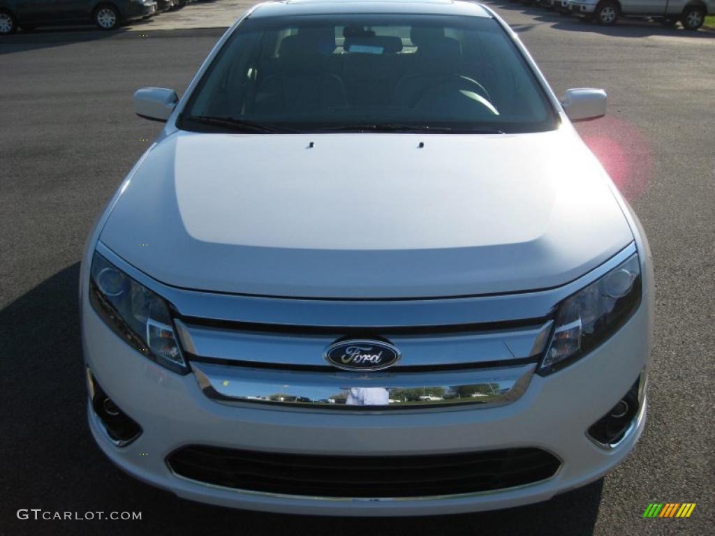 2011 Fusion SEL V6 - White Platinum Tri-Coat / Medium Light Stone photo #3