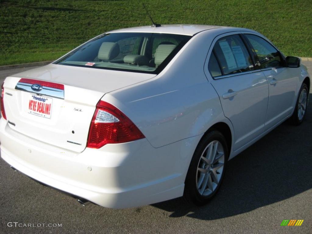 2011 Fusion SEL V6 - White Platinum Tri-Coat / Medium Light Stone photo #6