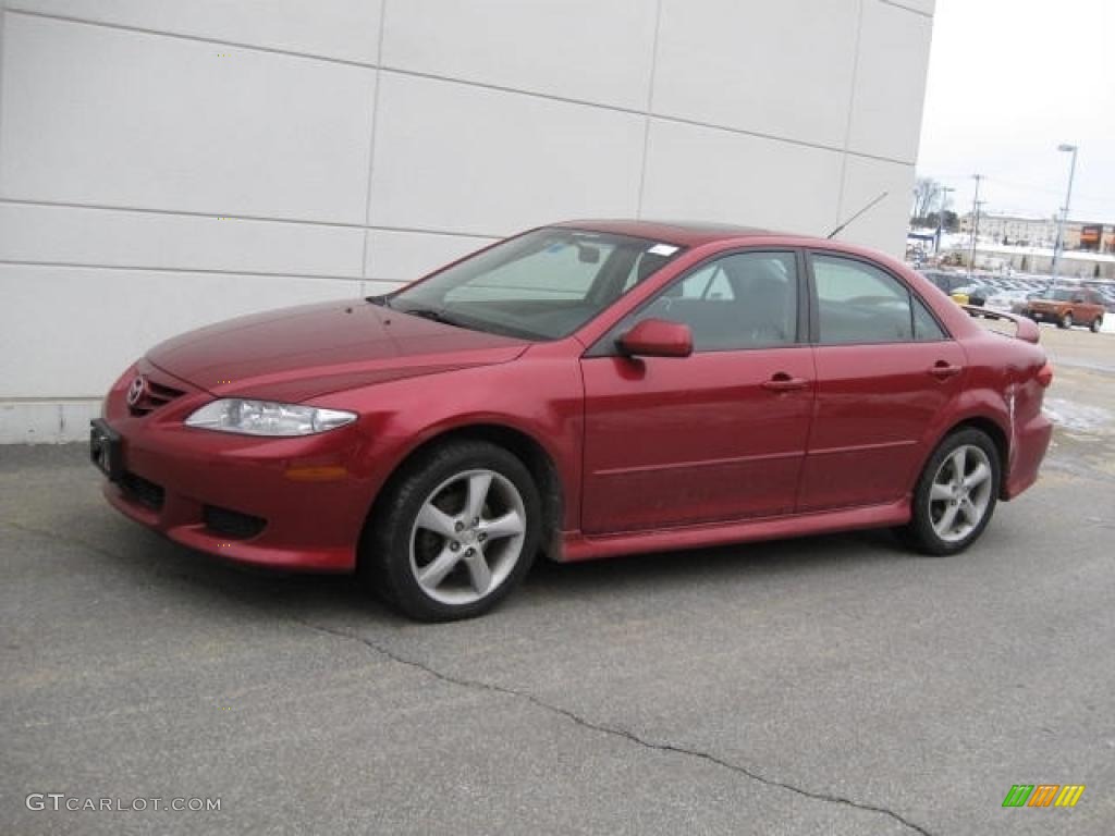 2005 MAZDA6 i Sport Sedan - Redfire Metallic / Gray photo #1