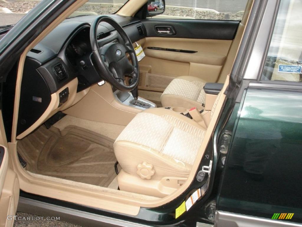 2003 Forester 2.5 XS - Woodland Green Pearl / Beige photo #10