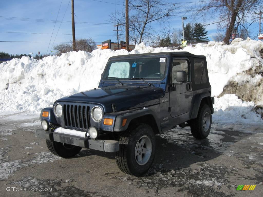 2004 Wrangler Sport 4x4 - Patriot Blue Pearl / Dark Slate Gray photo #6