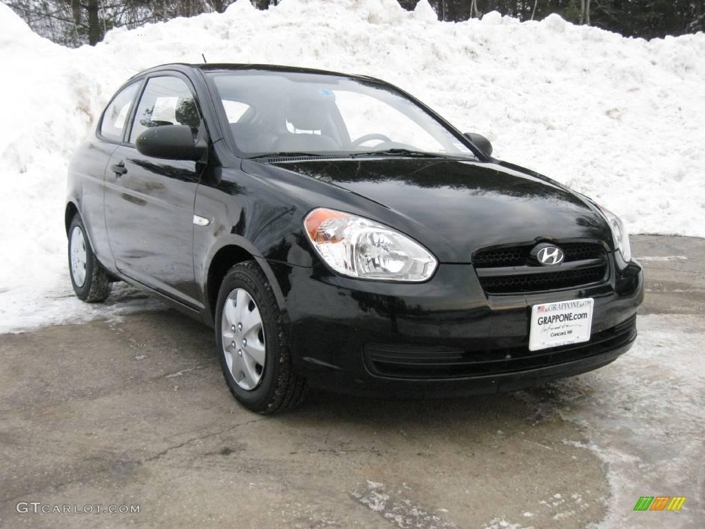 2007 Accent GS Coupe - Ebony Black / Gray photo #1