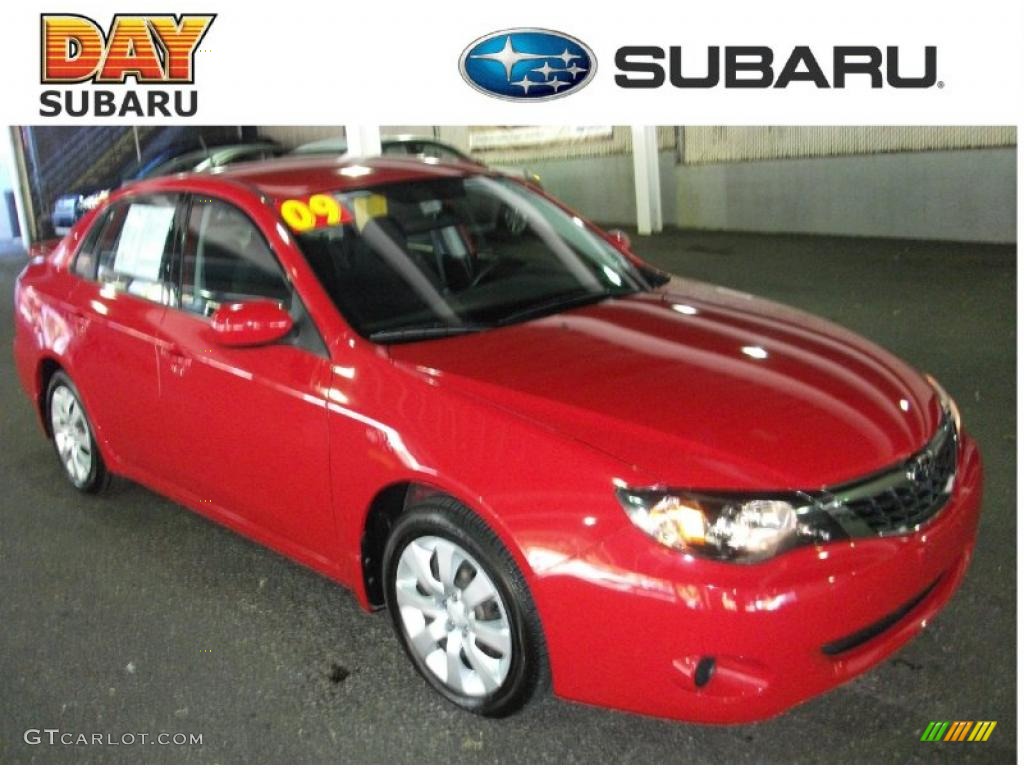 2009 Impreza 2.5i Sedan - Lightning Red / Carbon Black photo #1