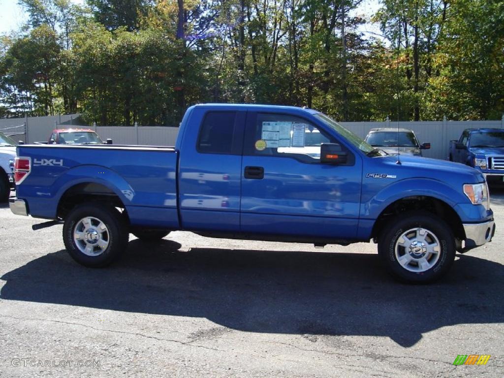 2010 F150 XLT SuperCab 4x4 - Blue Flame Metallic / Medium Stone photo #6