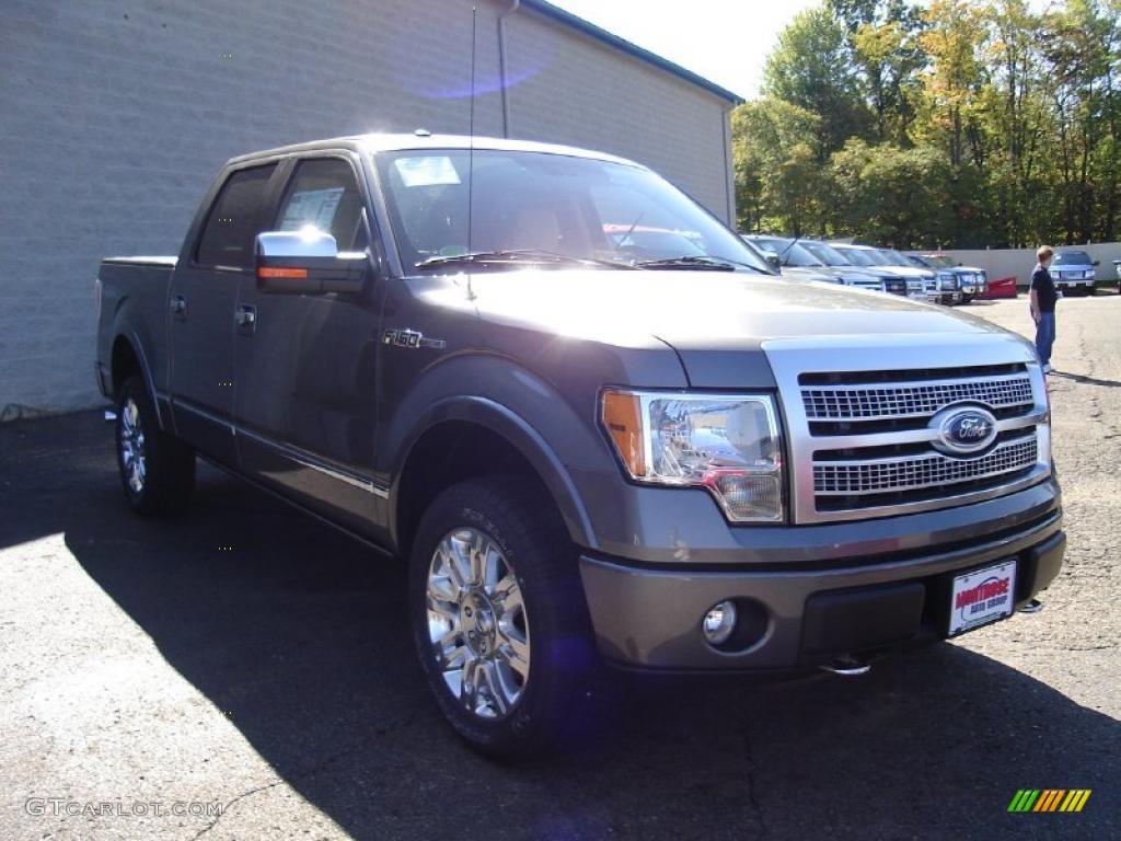 2010 F150 Platinum SuperCrew 4x4 - Sterling Grey Metallic / Medium Stone Leather/Sienna Brown photo #7