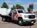 2011 Summit White GMC Sierra 3500HD Work Truck Regular Cab 4x4 Flat Bed  photo #1