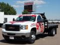 2011 Summit White GMC Sierra 3500HD Work Truck Regular Cab 4x4 Flat Bed  photo #3