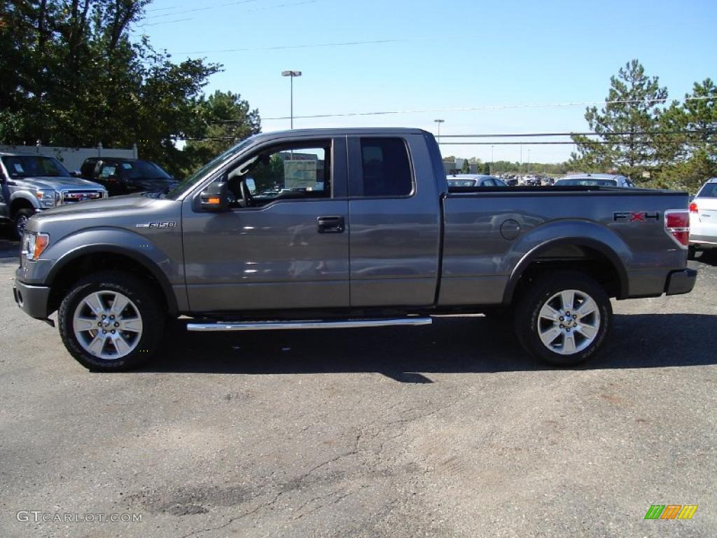 2010 F150 FX4 SuperCab 4x4 - Sterling Grey Metallic / Black photo #2