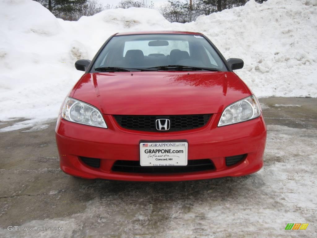 2004 Civic LX Coupe - Rally Red / Black photo #4