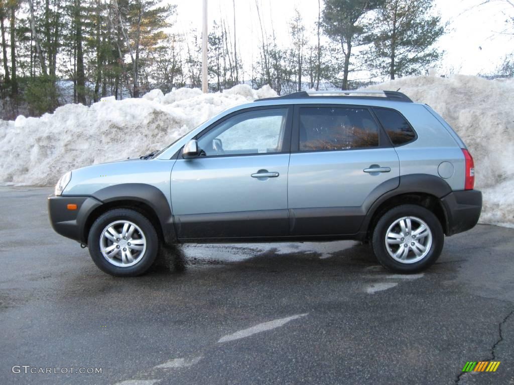 2007 Tucson SE - Alpine Frost Blue Metallic / Gray photo #6