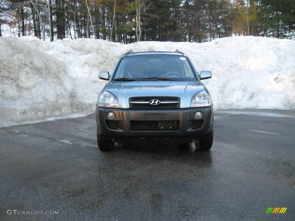 2007 Tucson SE - Alpine Frost Blue Metallic / Gray photo #7