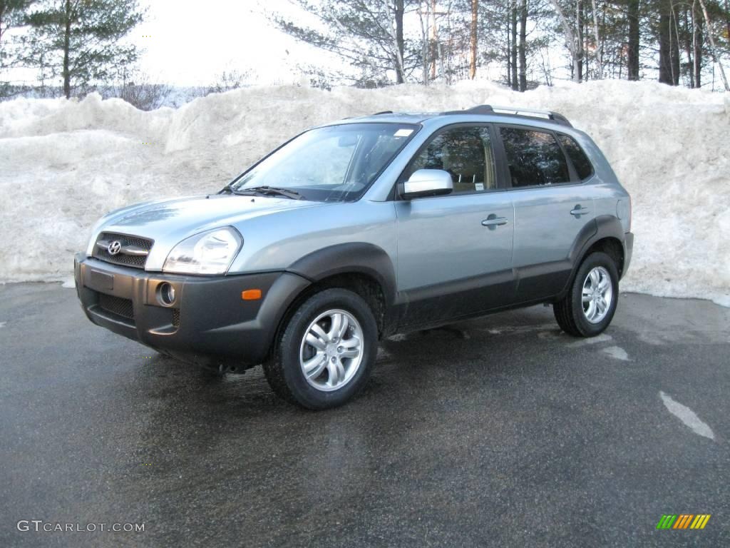 2007 Tucson SE - Alpine Frost Blue Metallic / Gray photo #8