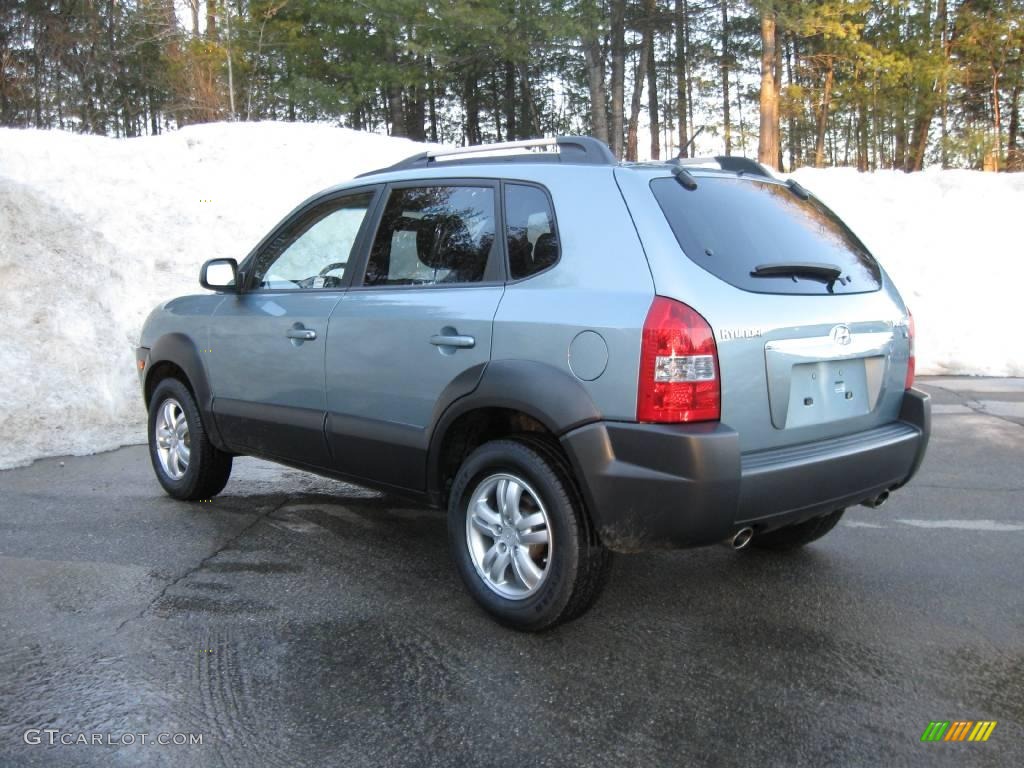2007 Tucson SE - Alpine Frost Blue Metallic / Gray photo #10