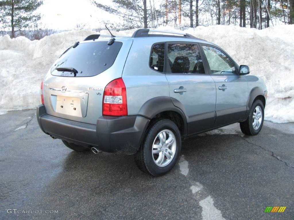 2007 Tucson SE - Alpine Frost Blue Metallic / Gray photo #11